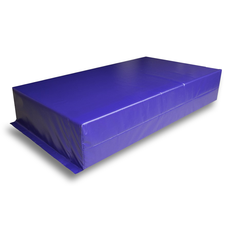 Blue waterproof unbreakable bed base amde out of crib 7 pvc fabric on a white background