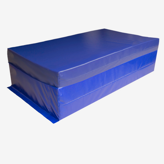 A waterproof unbreakable bed base made out of crib 7 pvc fabric with a waterproof mattress on top made in the same fabric.